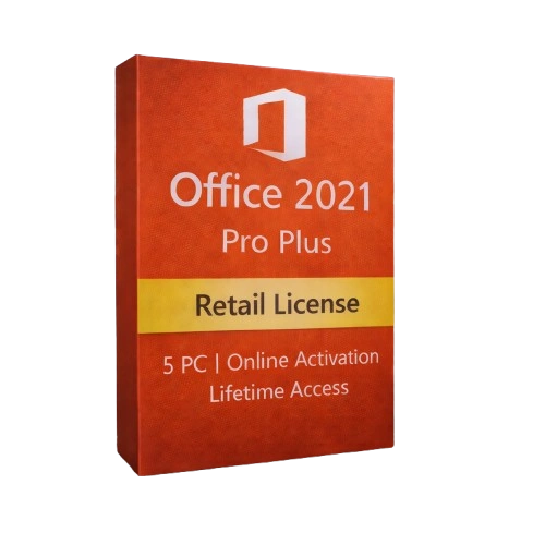 Office 2021 Pro Plus Retail License – 5 PC Online Activation