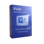 Visio 2019 Professional 2PC Retail – Online Activation for Windows