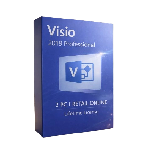 Visio 2019 Professional 2PC Retail – Online Activation for Windows