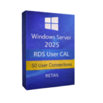 Windows Server 2025 RDS User CAL – 50 User Connections
